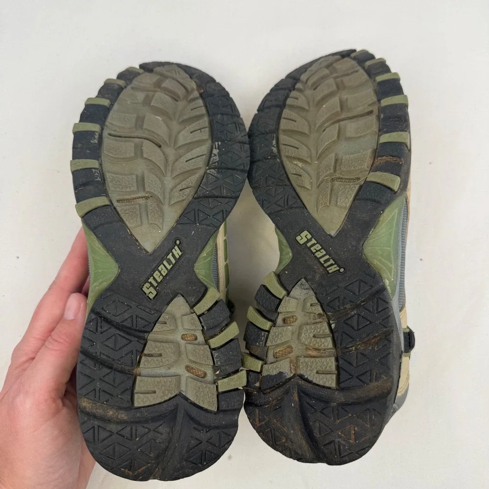 Teva Gamma 6473 Hiking Sandals Mens 8 Tan Black Green Stealth Rubber Sole